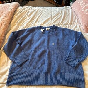 NWT New LOFT Blue Ribbed Sweater XL